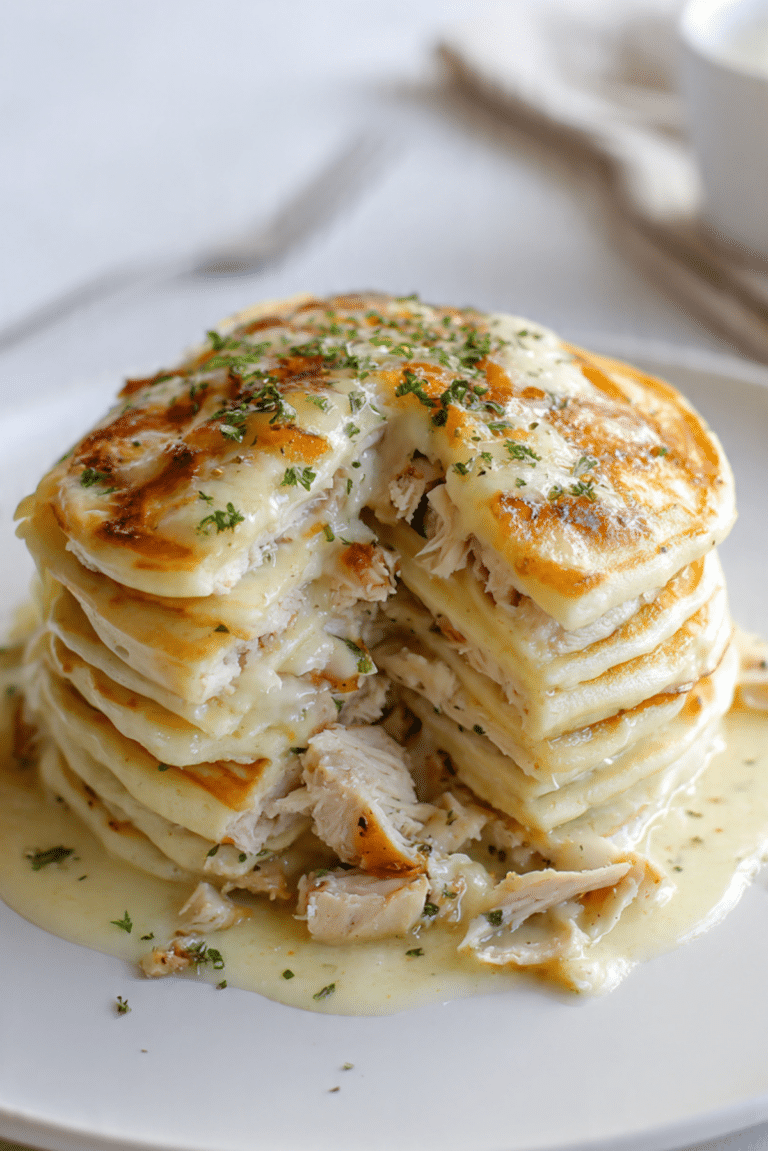 Savory Pancake Chicken Breakfast Stack