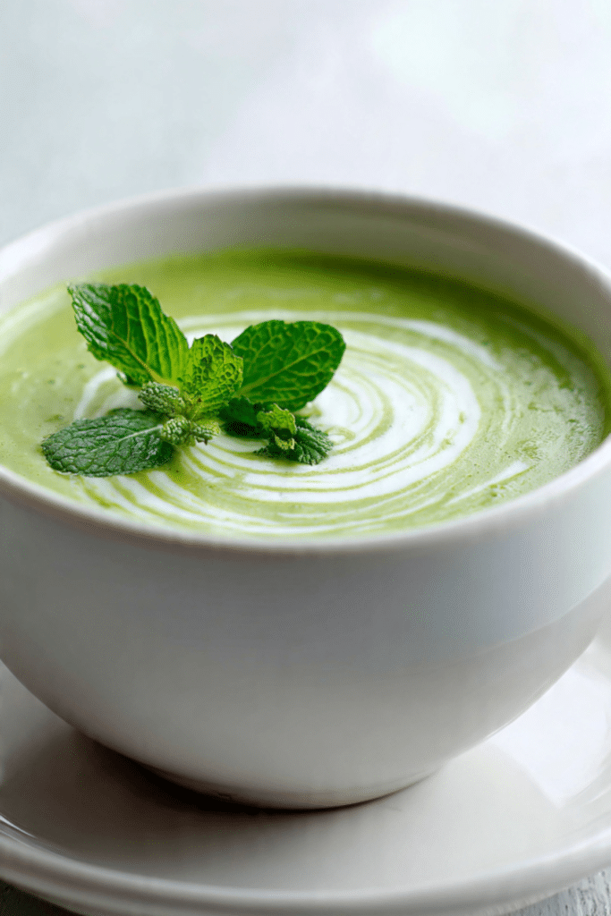 Green Pea Mint Cream Soup