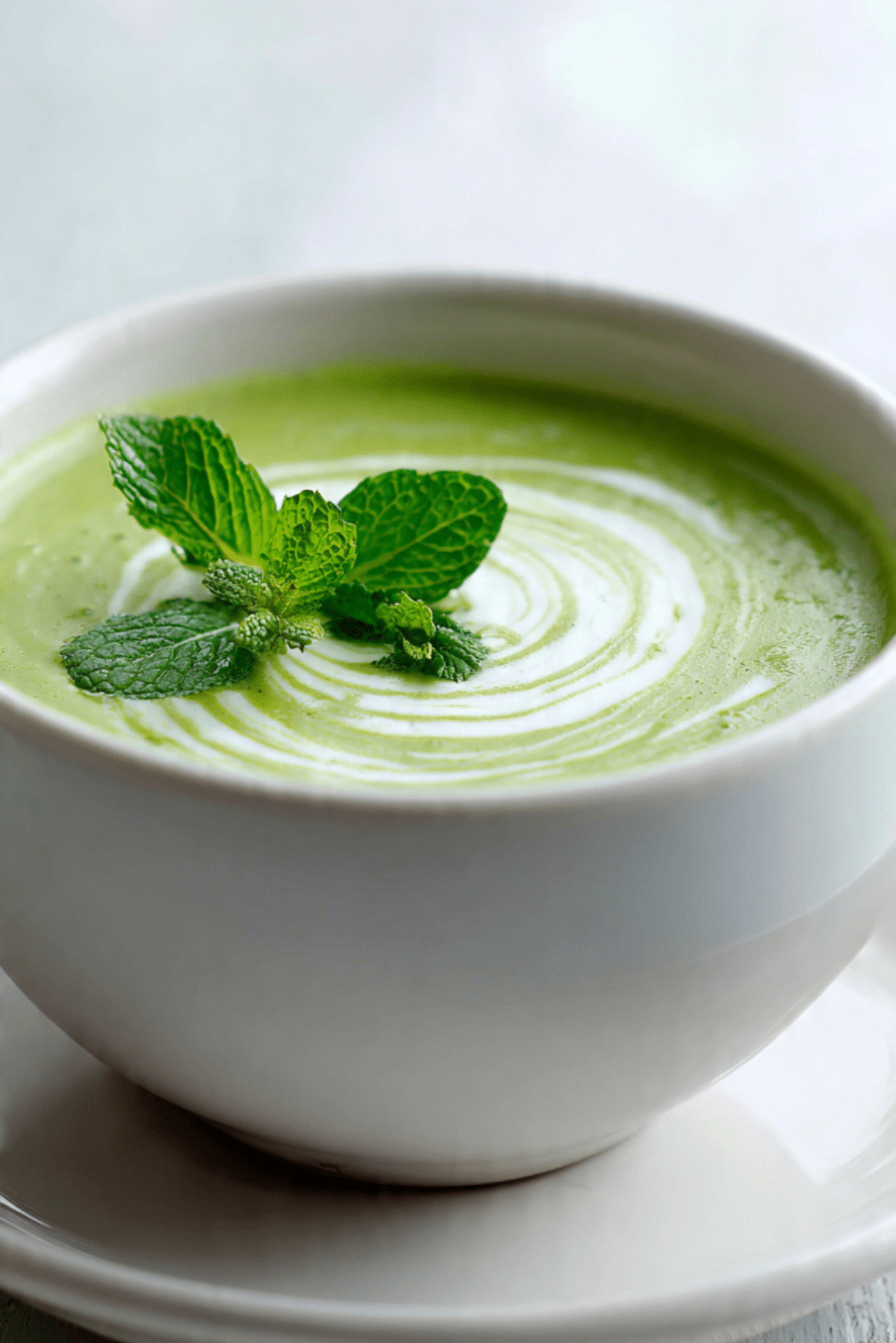Green Pea Mint Cream Soup