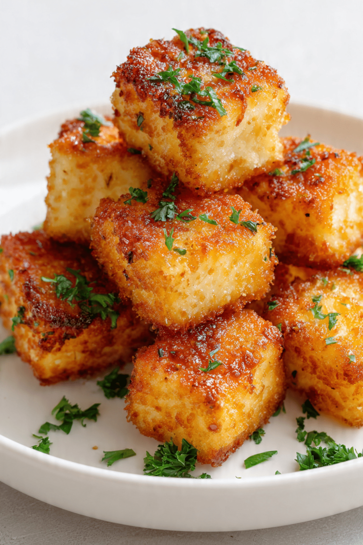 Crispy Garlic Tofu Nuggets