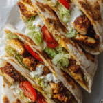 Crispy Chicken Stuffed Flatbread Pocket