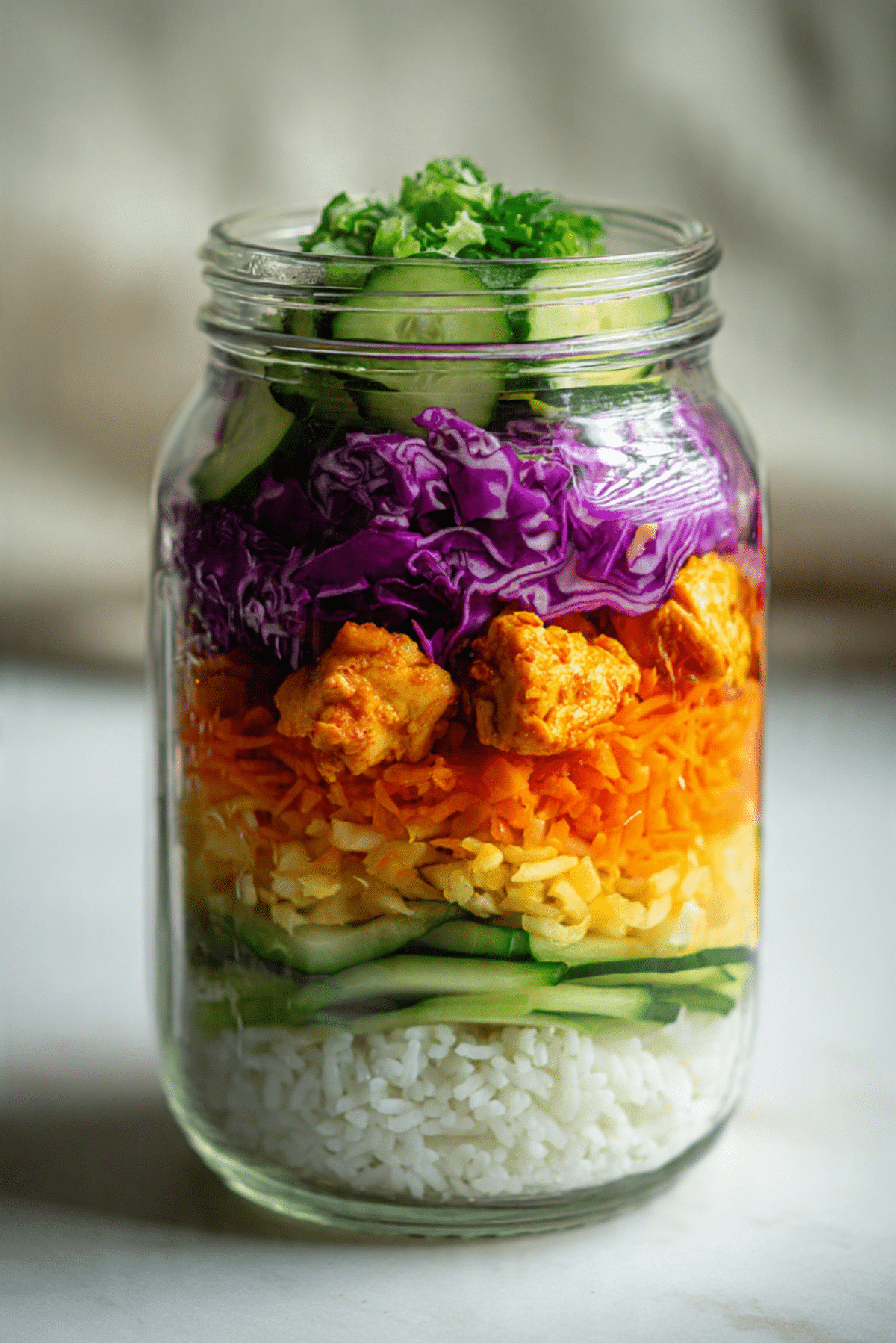 Color Layer Chicken Rice Jar