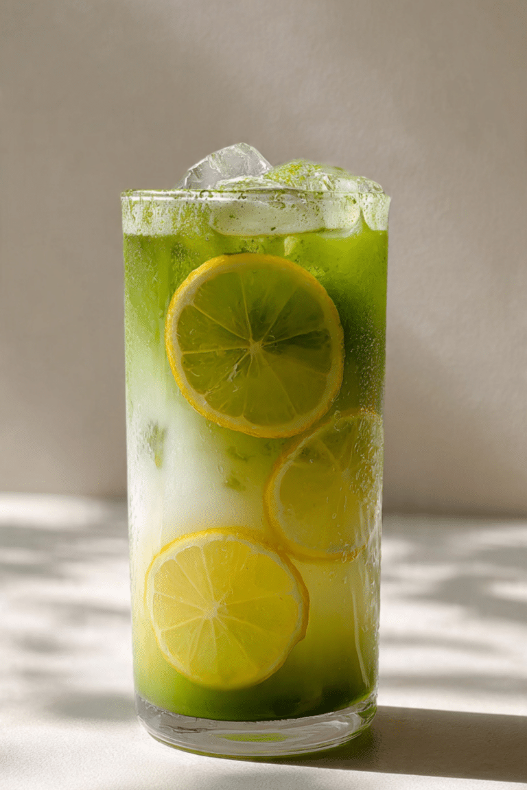 Iced Matcha Lemon Fusion Drink