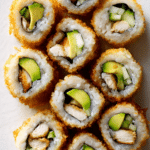 Crispy Rice Chicken Sushi Rolls (Cooked)