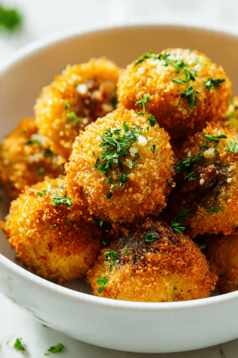 Crispy Garlic Mushroom Bites
