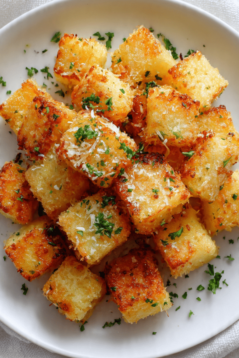 Crispy Parmesan Potato Cubes