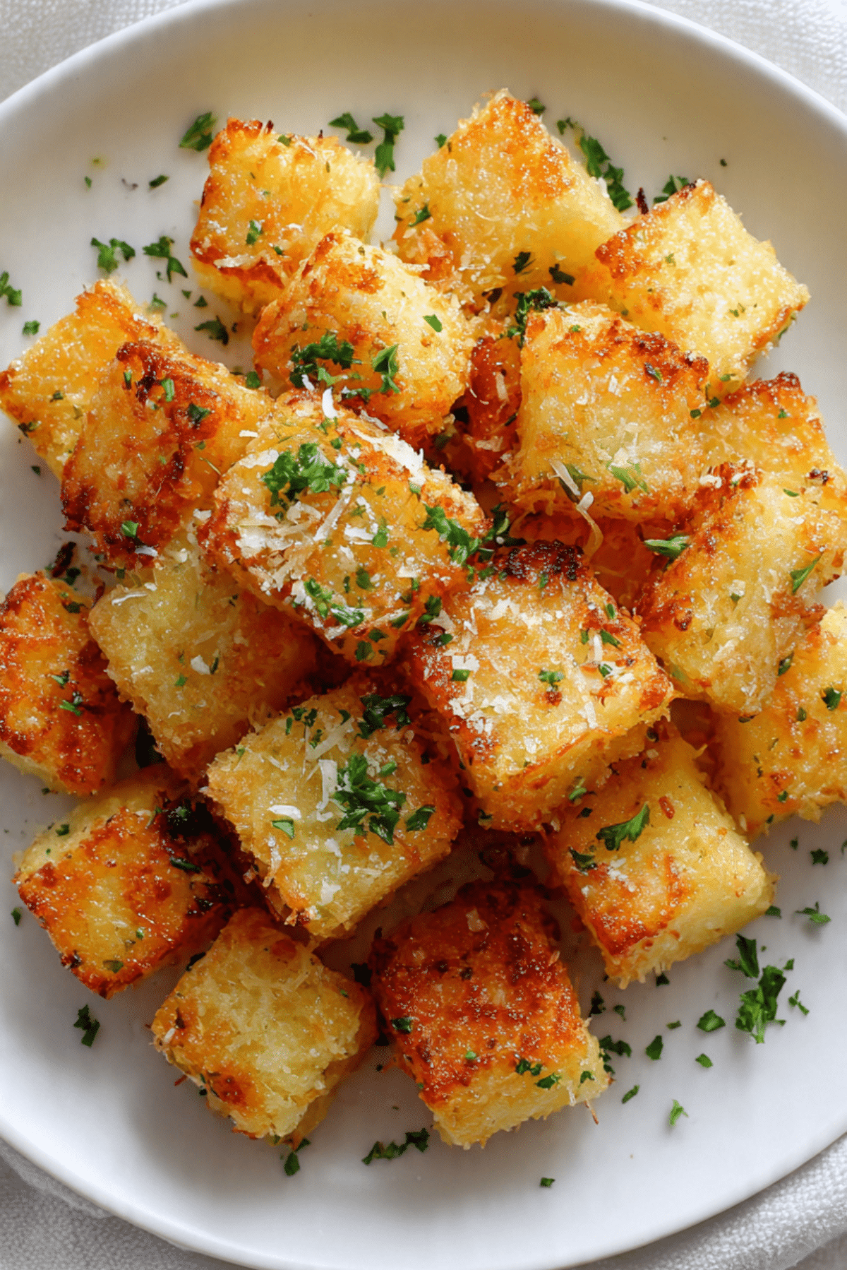 Crispy Parmesan Potato Cubes
