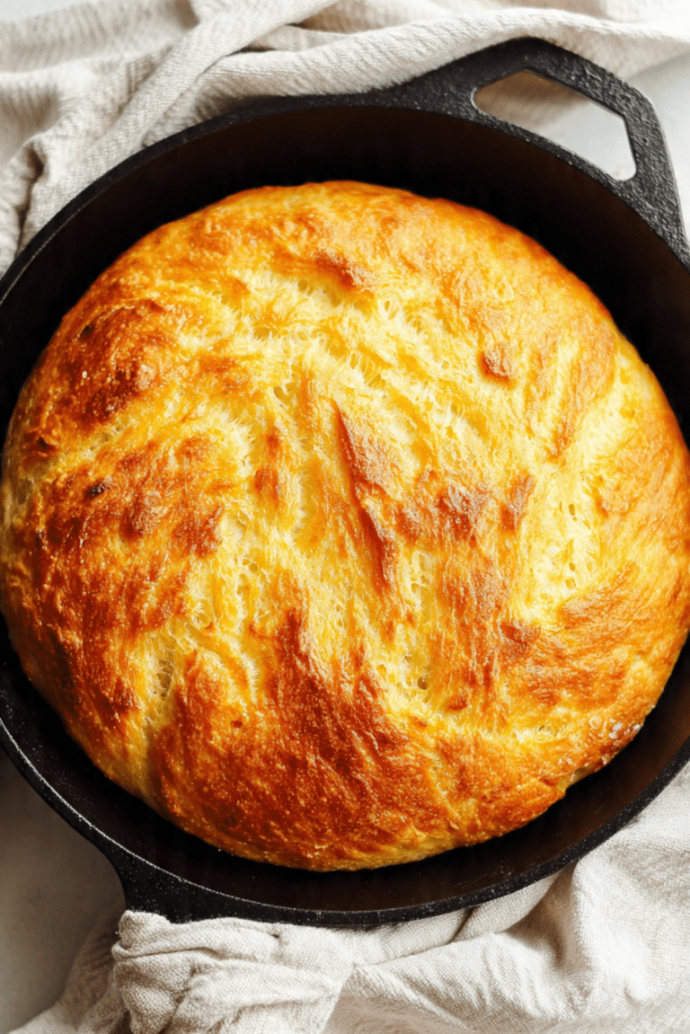 No Knead Skillet Butter Bread
