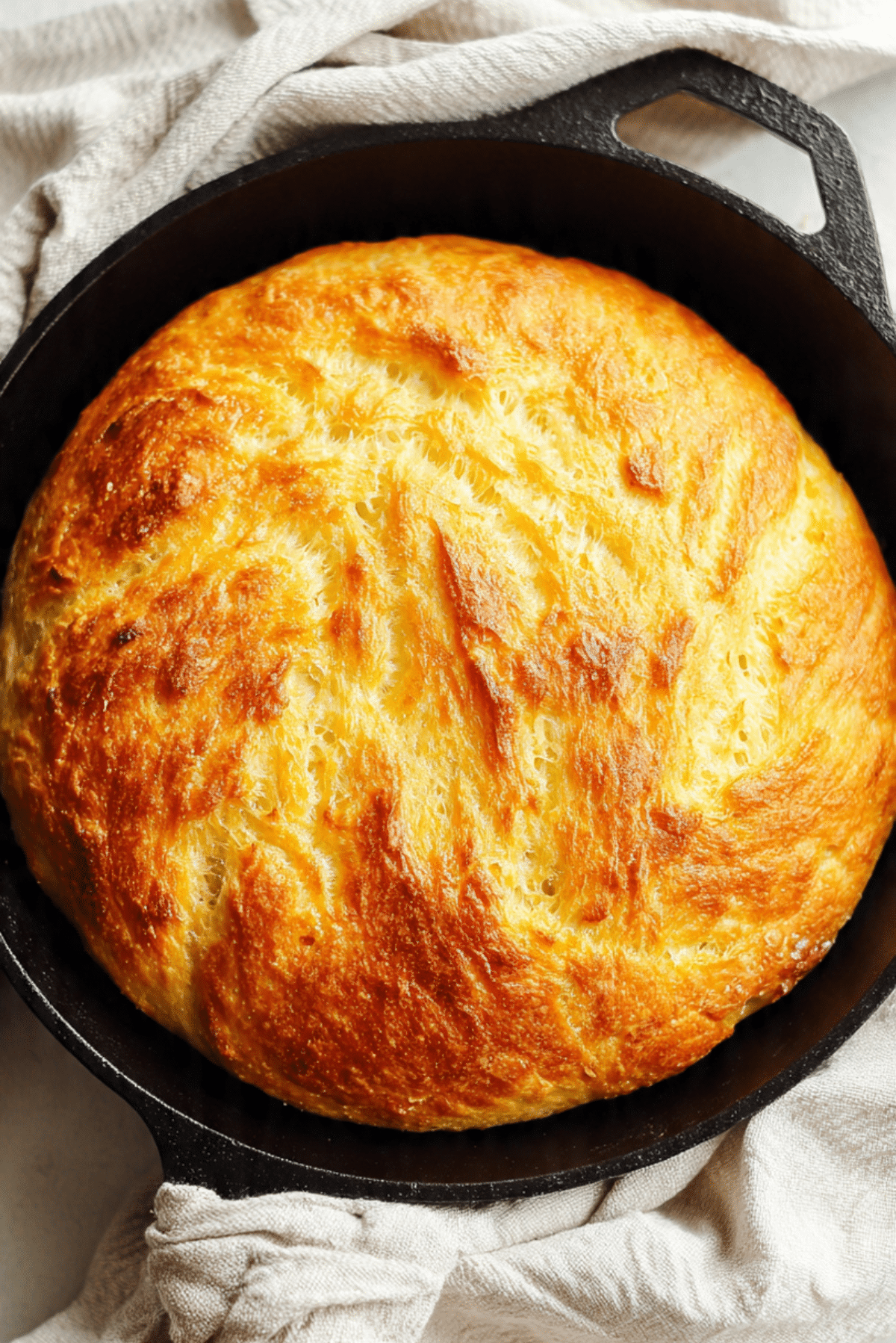 No Knead Skillet Butter Bread