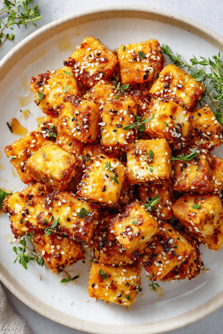 Crispy Halloumi Honey Bites