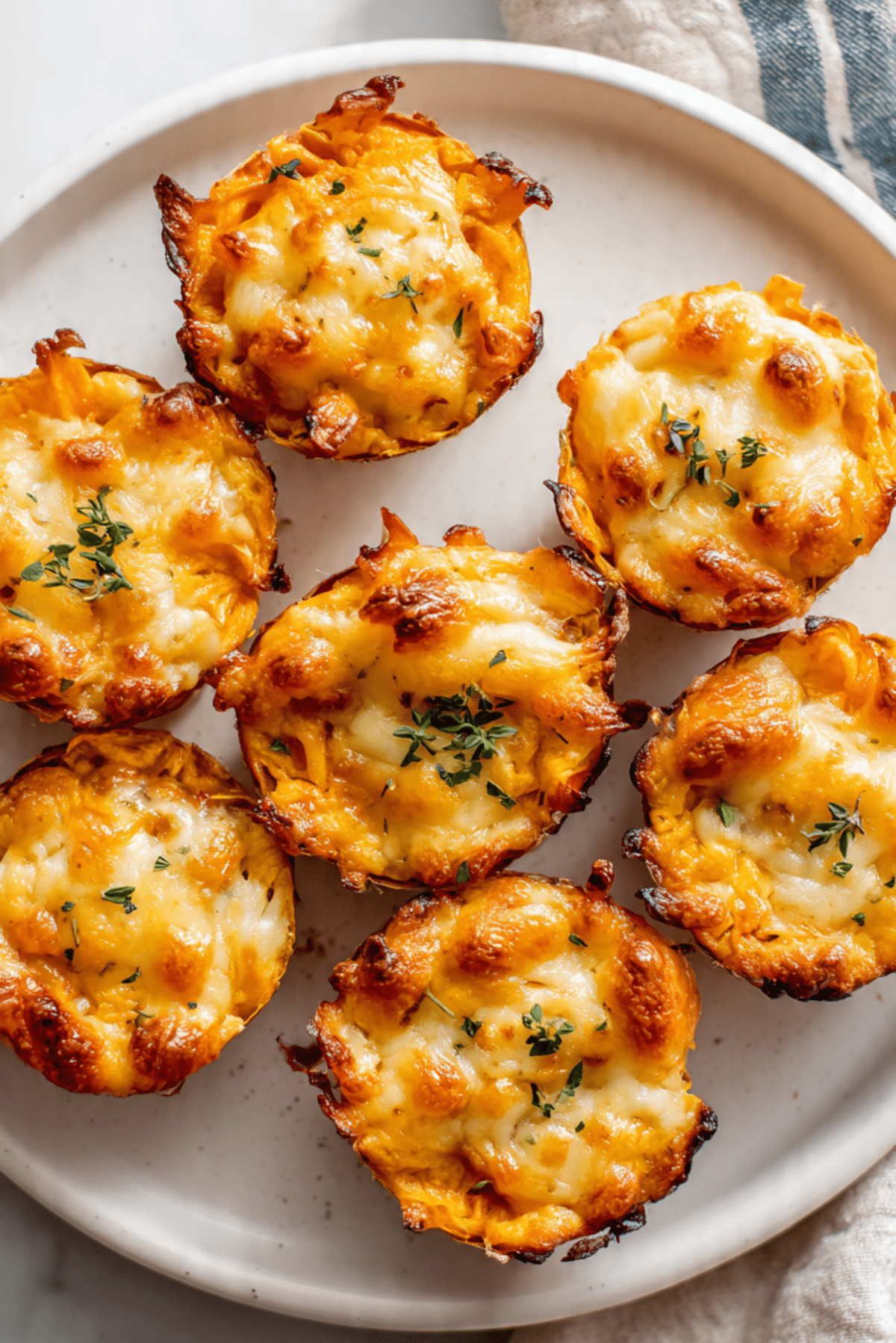 Baked Sweet Potato Cheese Smash Cups