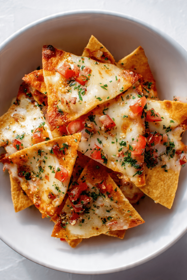 Crispy Tortilla Pizza Chips
