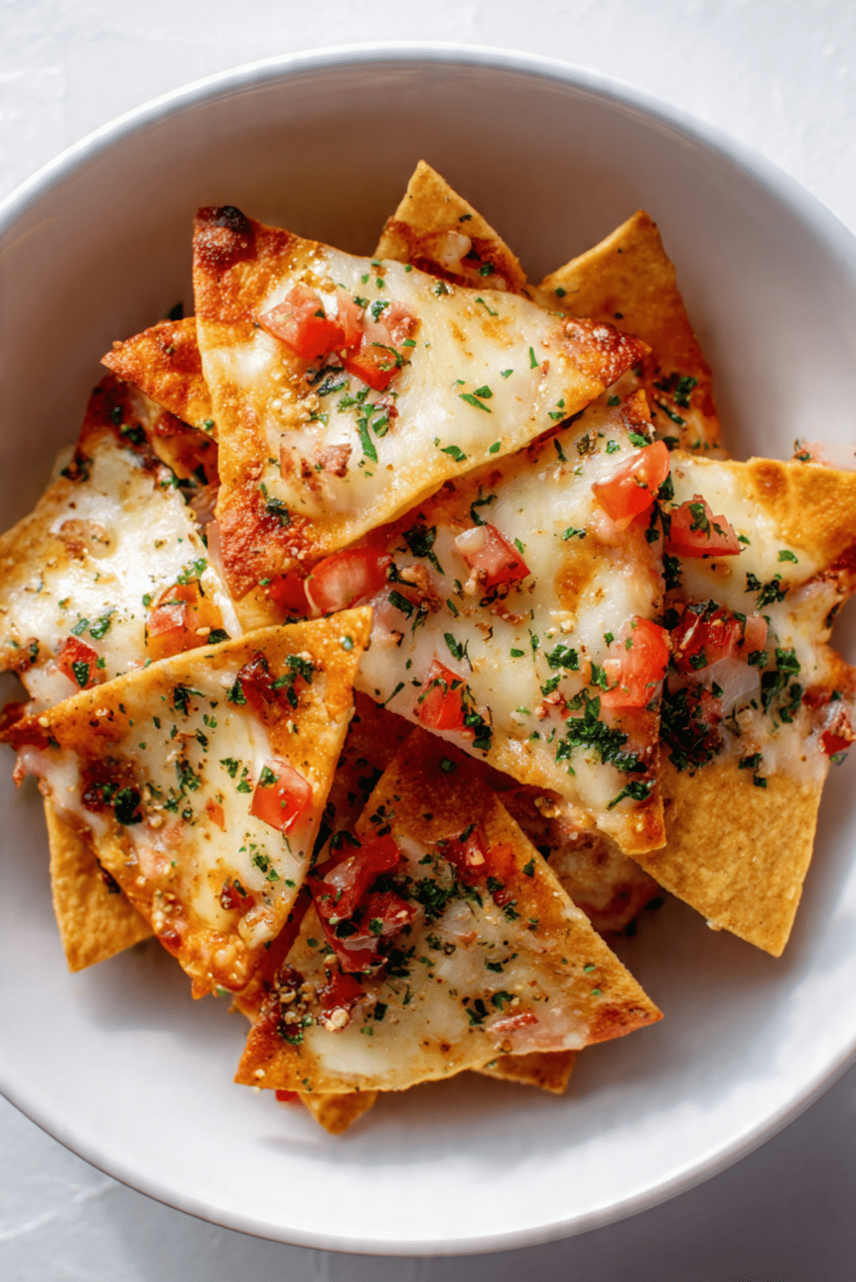 Crispy Tortilla Pizza Chips