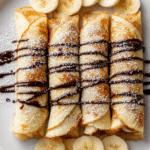Banana Chocolate Crepe Rolls