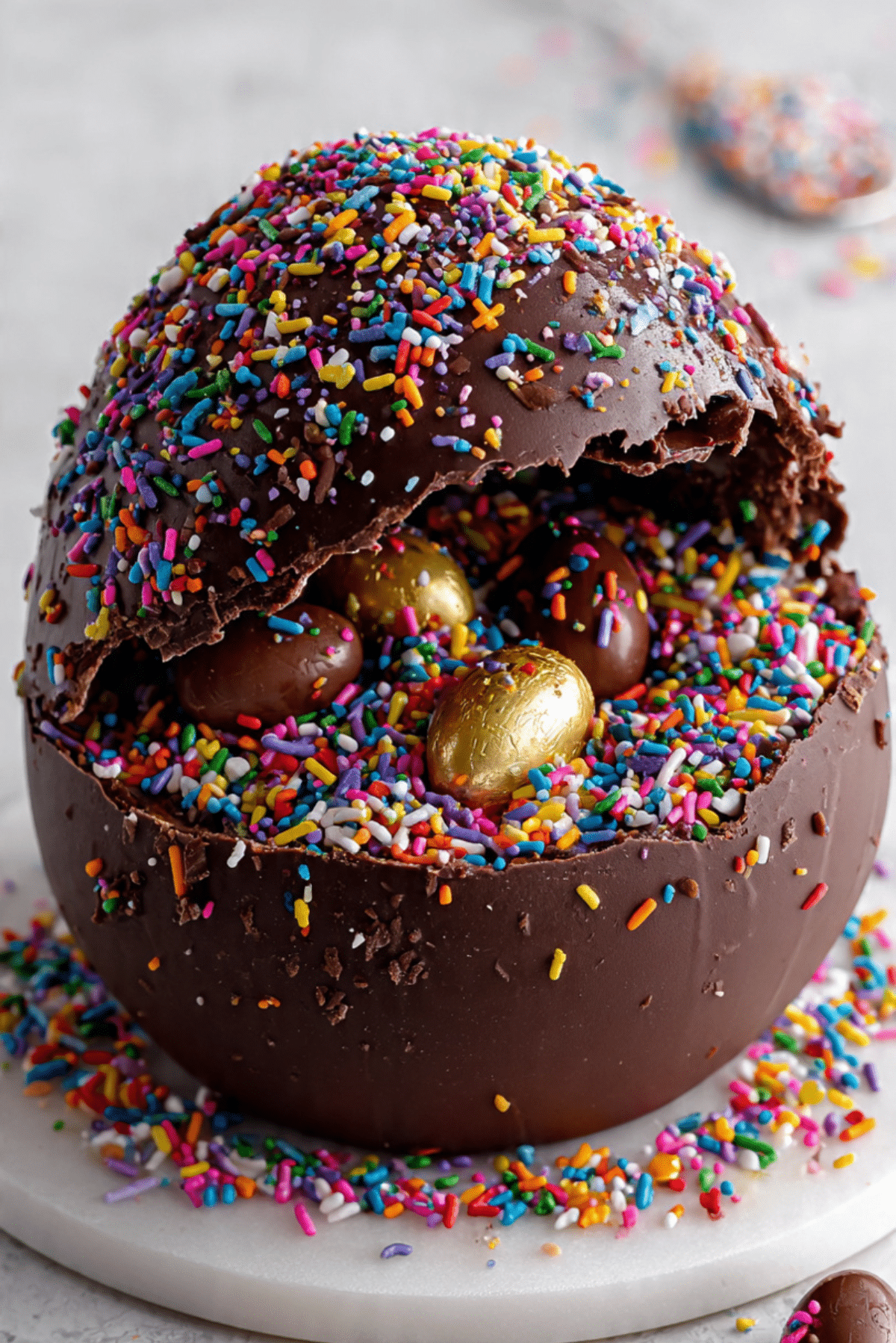 Easter Chocolate Egg Smash Cake