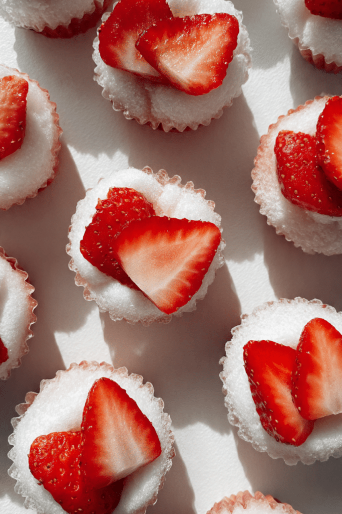 Strawberry Cream Mochi Cups