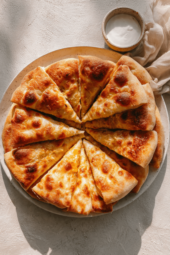 Cheese Stuffed Turkish Bazlama Bread