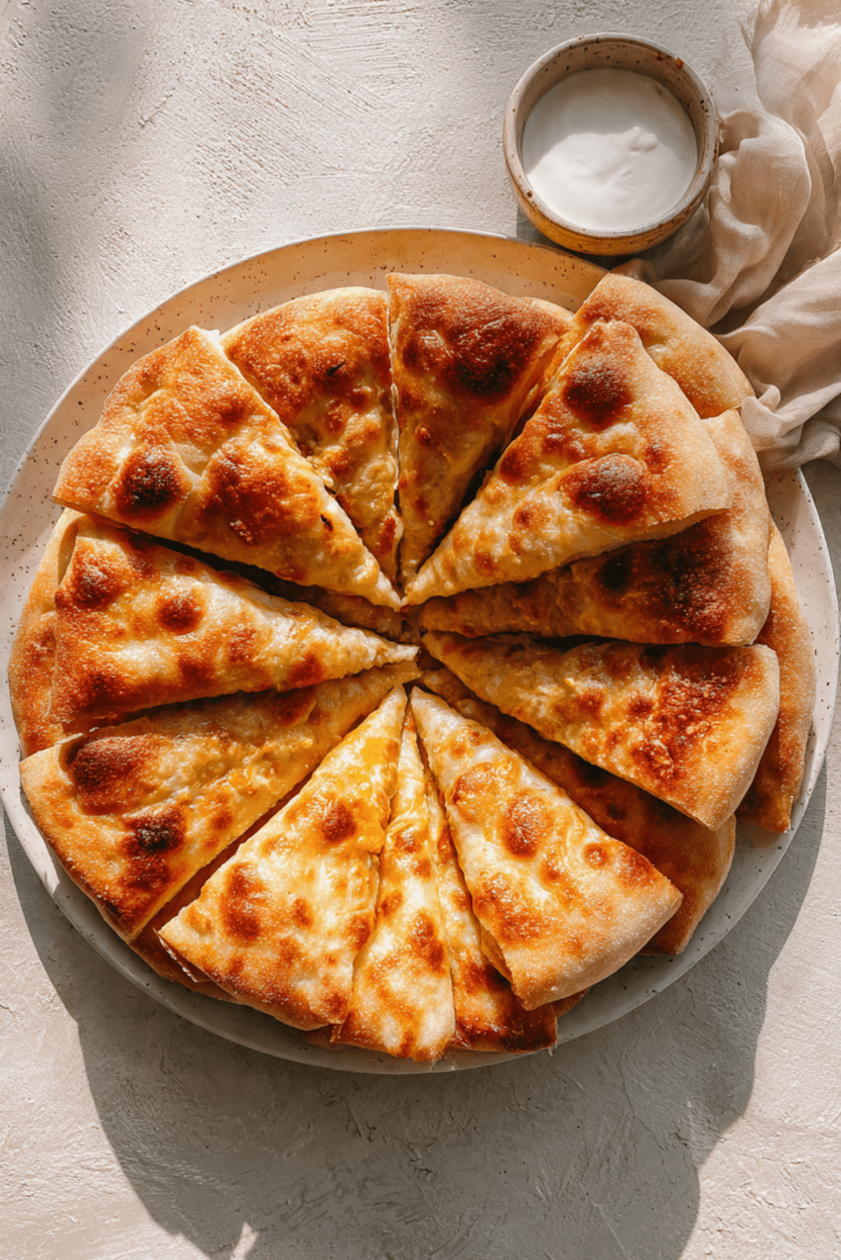 Cheese Stuffed Turkish Bazlama Bread