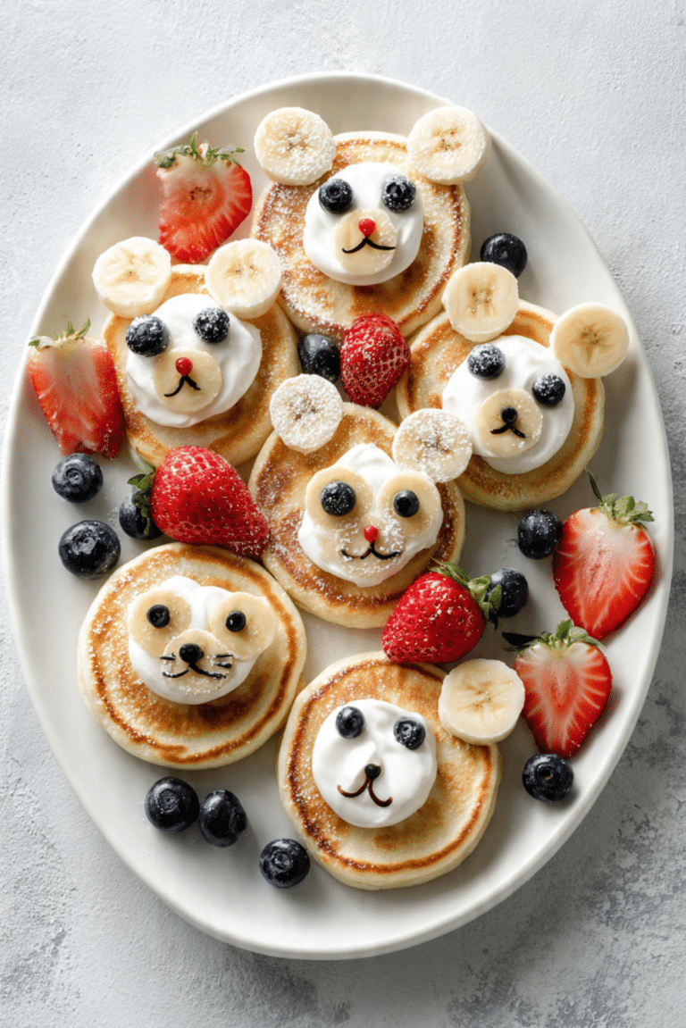 Cute Animal Pancake Breakfast Art
