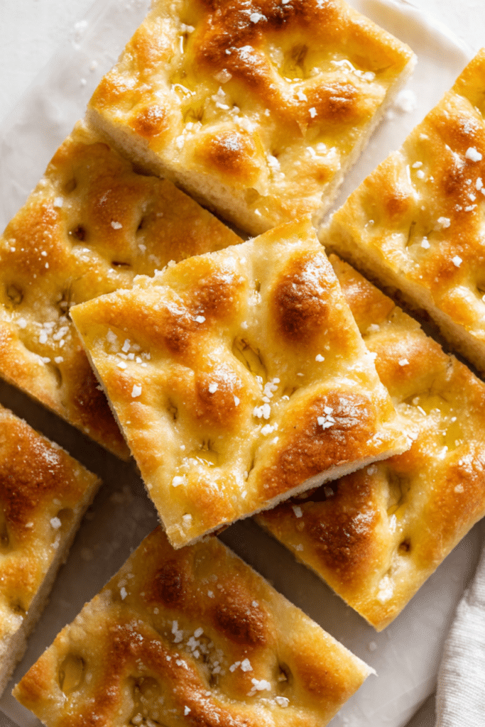 Olive Oil Sea Salt Focaccia Squares