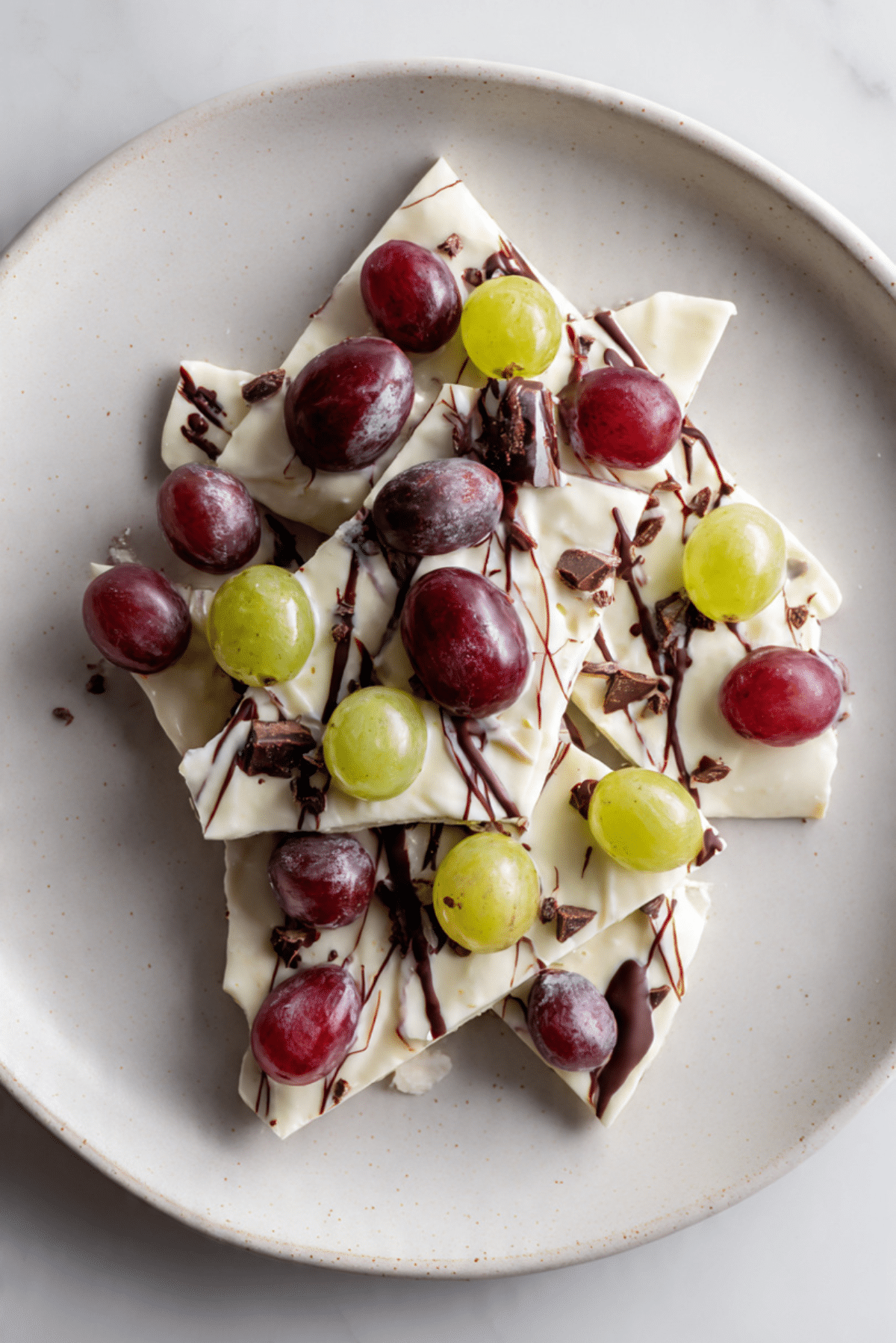 Frozen Yogurt & Grape Bark with Chocolate
