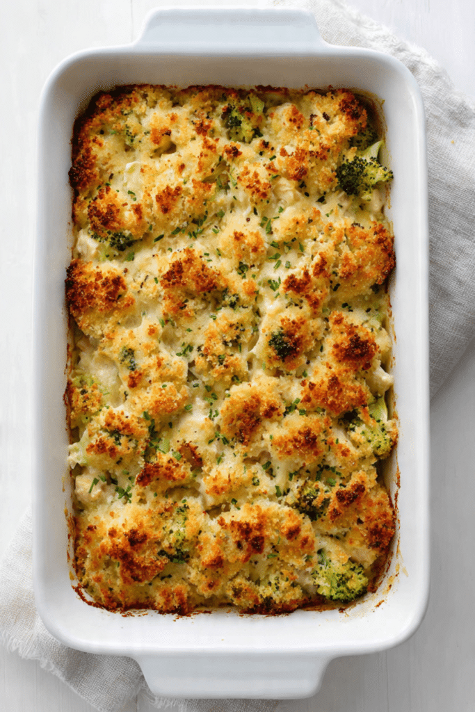 Chicken Divan with Stuffing Crust