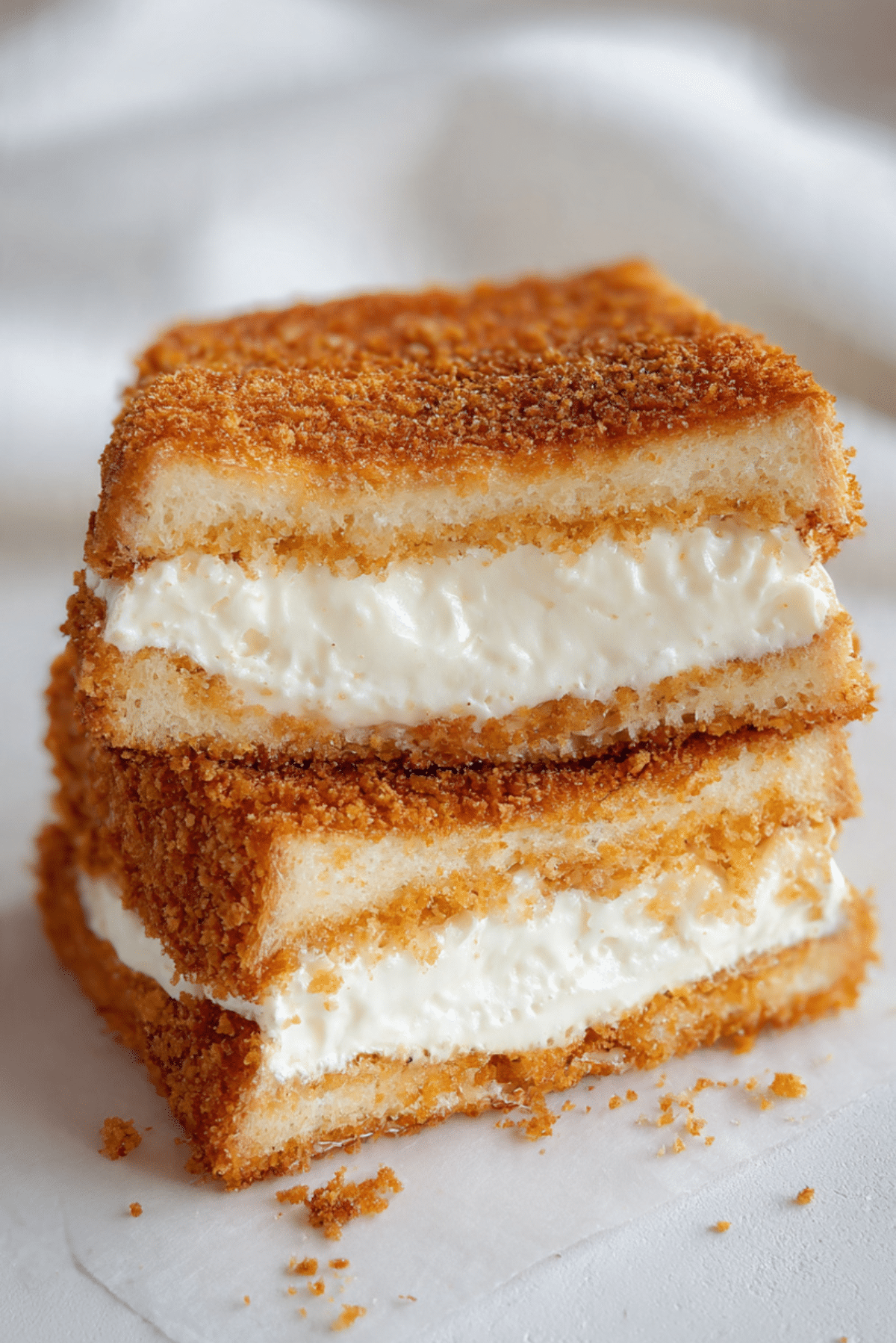 Fried Milk Bread Cream Sandwich