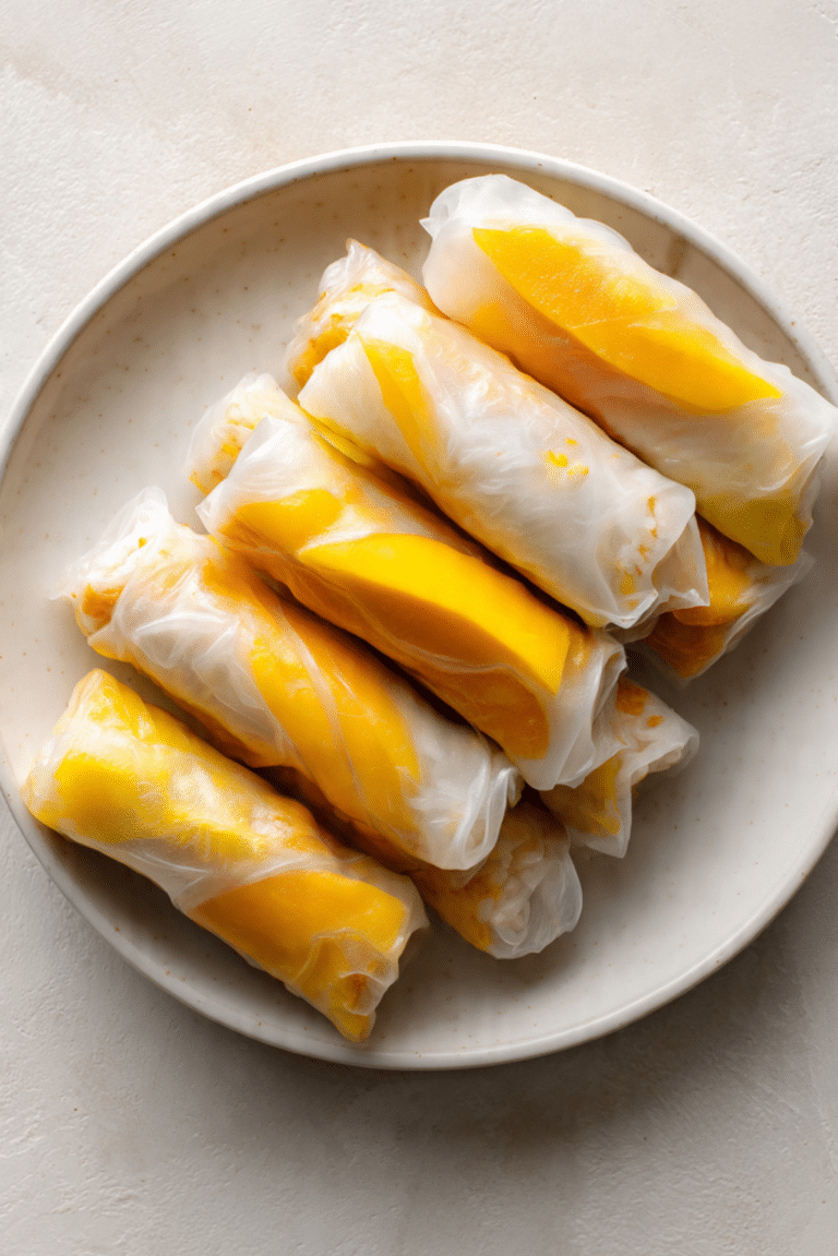 Mango Sticky Rice Spring Rolls