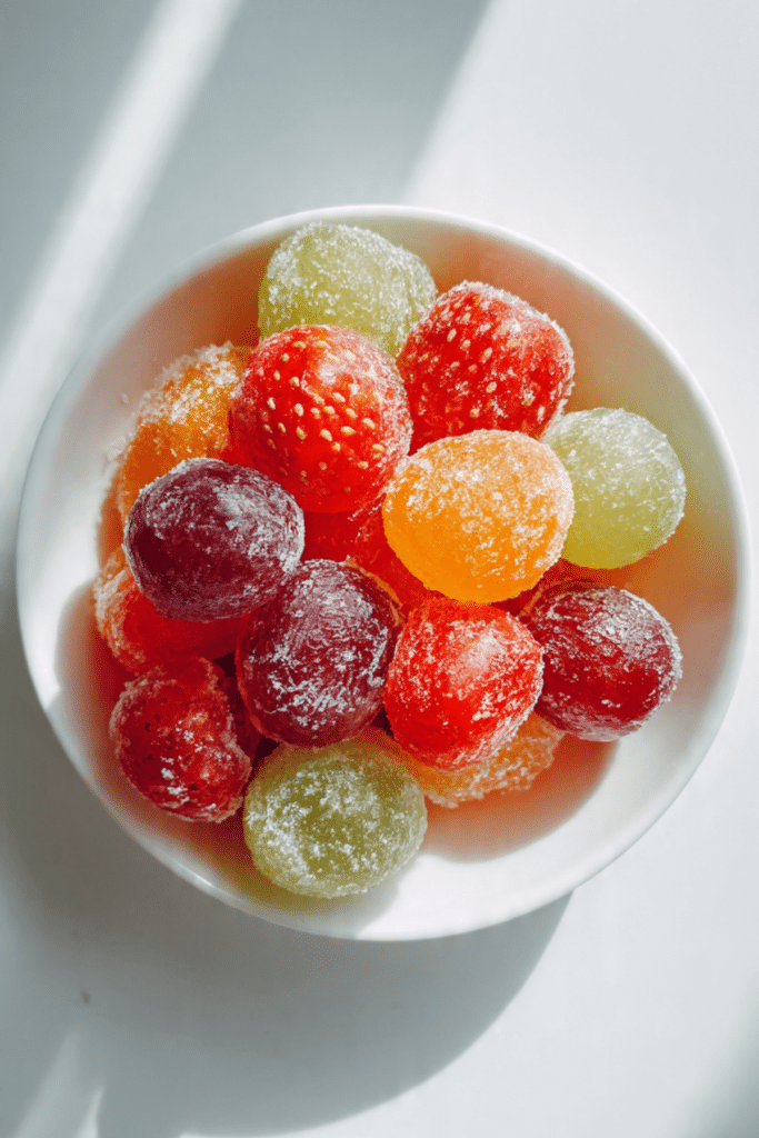 Crackling Sugar Fruit Glass Bites