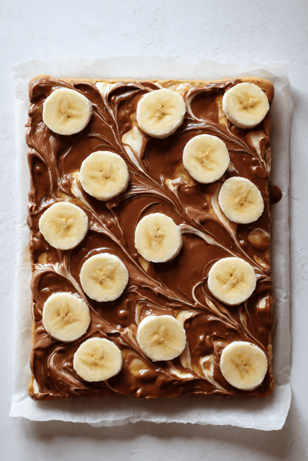 Frozen Nutella Banana Bark