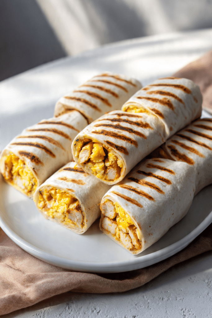 Mini Breakfast Burrito Chicken Egg