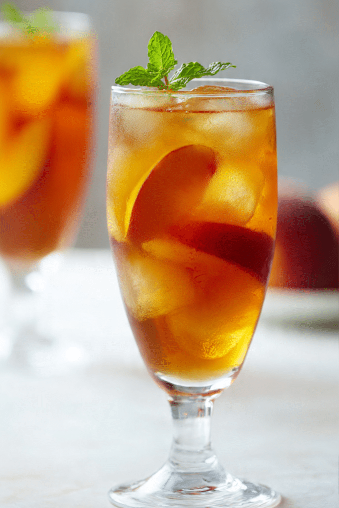 Iced Peach Tea Fresh Style