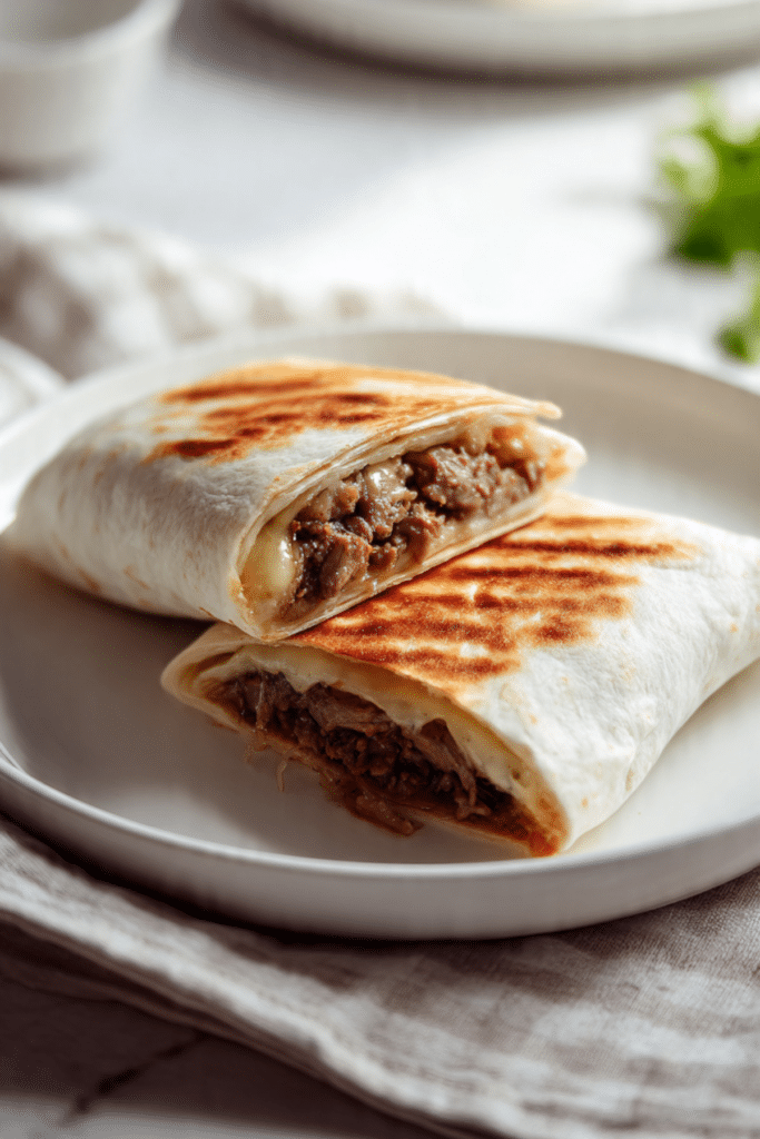 Crispy Onion Smash Burger Wrap