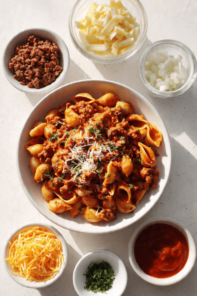 Creamy Beef and Shells