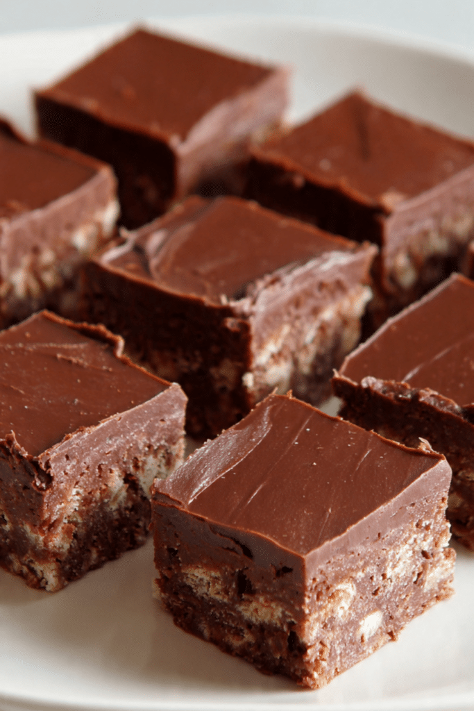 No Bake Chocolate Biscuit Bars Easy