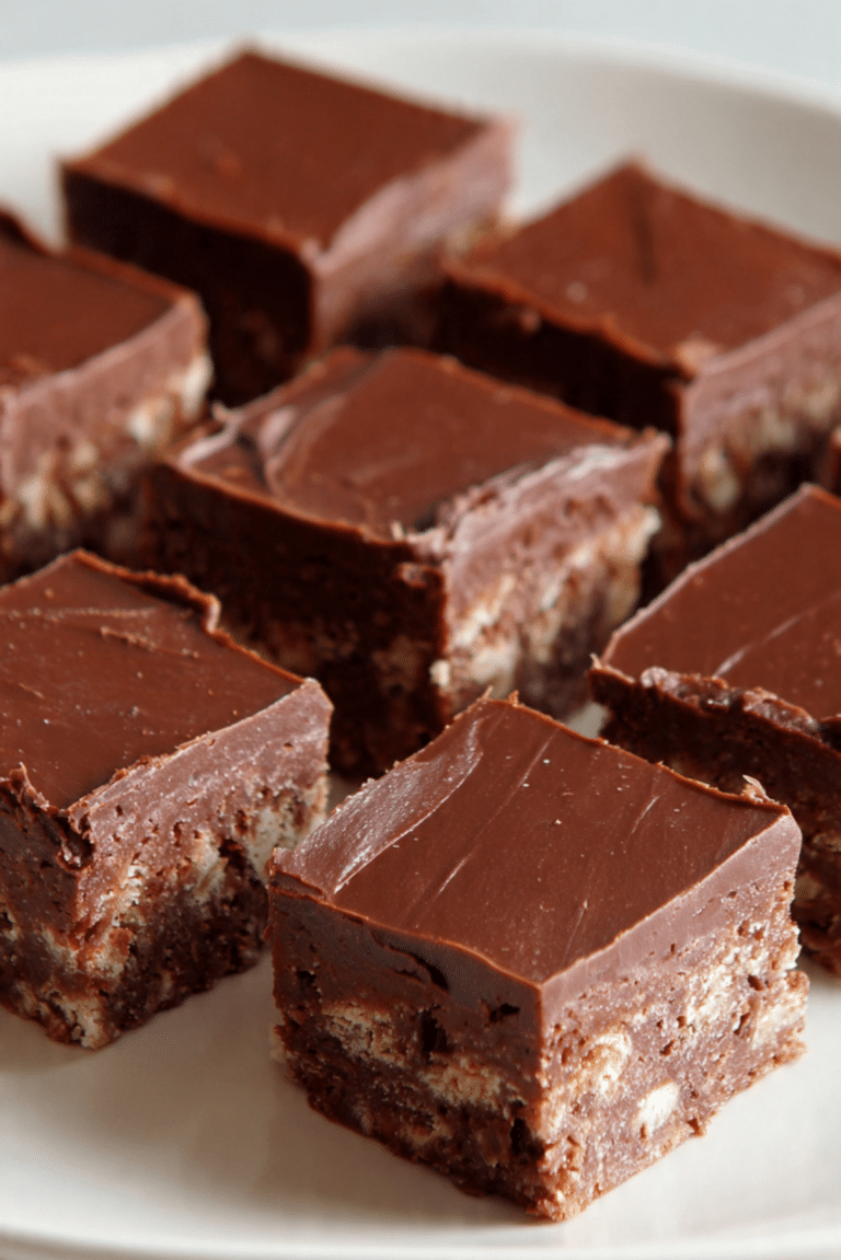 No Bake Chocolate Biscuit Bars Easy