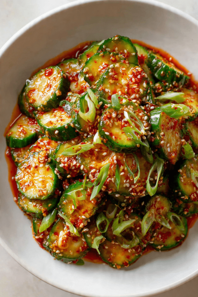 Viral Spicy Cucumber Salad