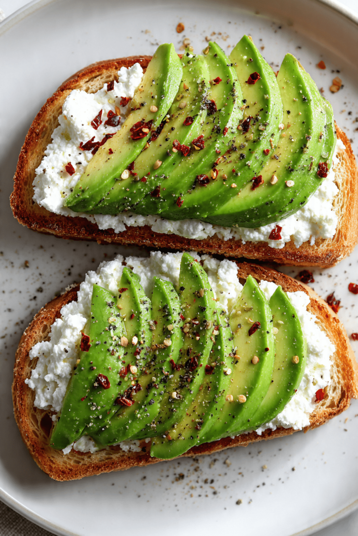 Avocado Cottage Cheese Toast