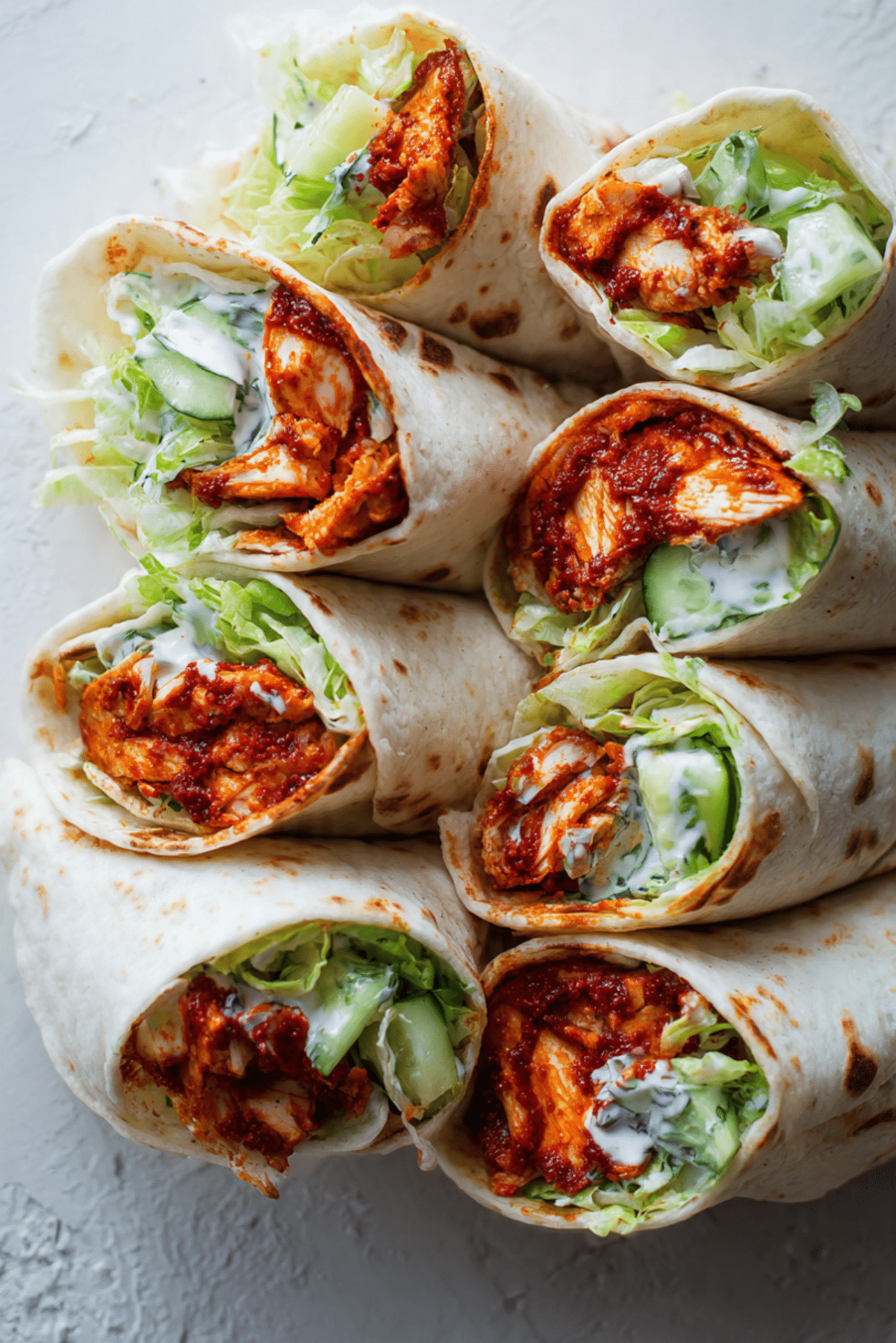Harissa Roast Chicken Wraps