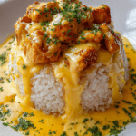 Molten Cheese Chicken Rice Volcano