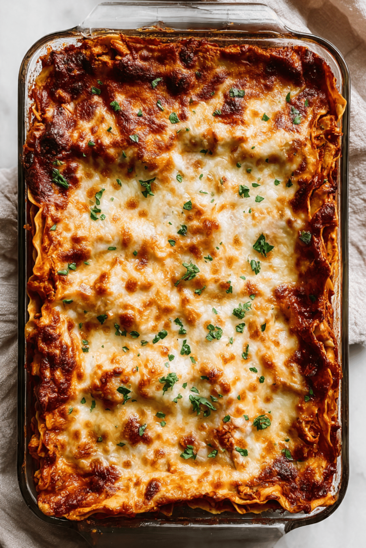 Spicy Chicken Tortilla Lasagna