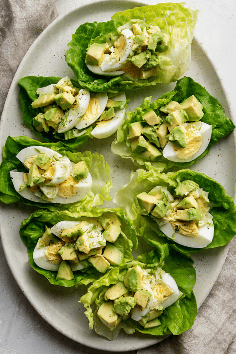 Egg and Avocado Lettuce Wraps