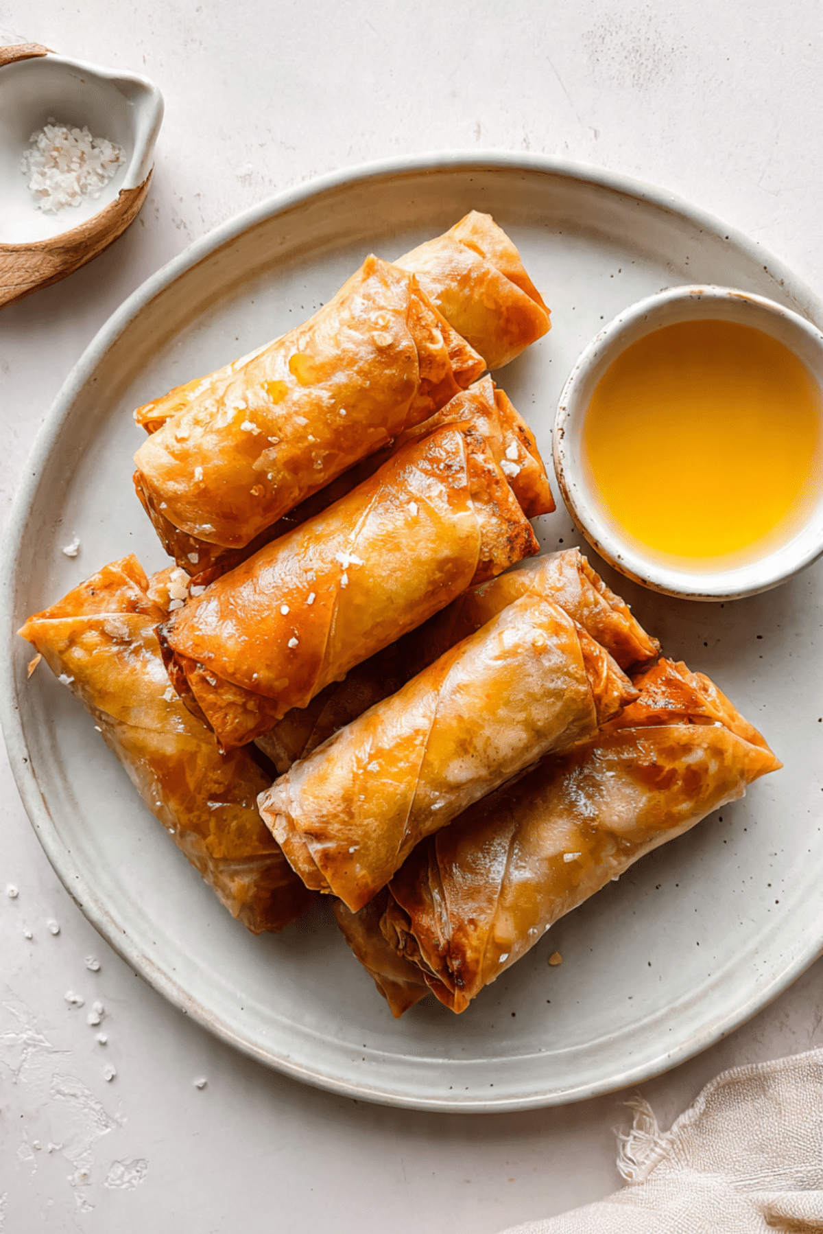 Garlic Butter Chicken Bites with Rice Paper